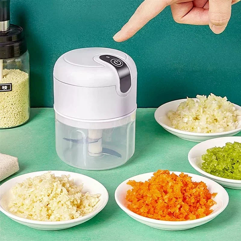 Mini Processador Elétrico Moedor de Alimentos Portátil