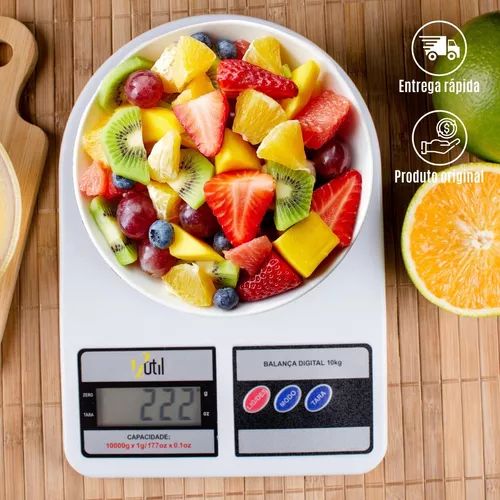 Balança Digital para Cozinha de Alta Precisão até 10kg Nutrição e Dieta