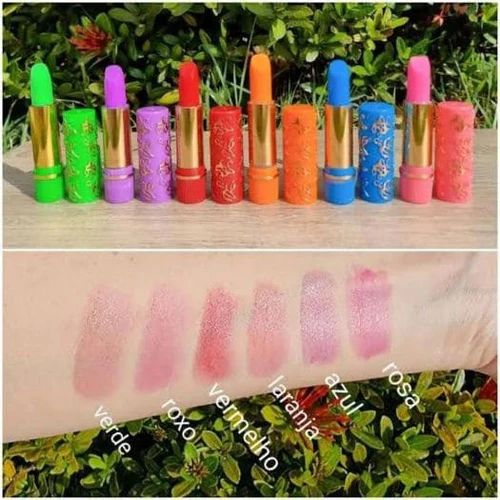 Batom Mágico 24 Horas Kit com 6 Batons de Longa Duração