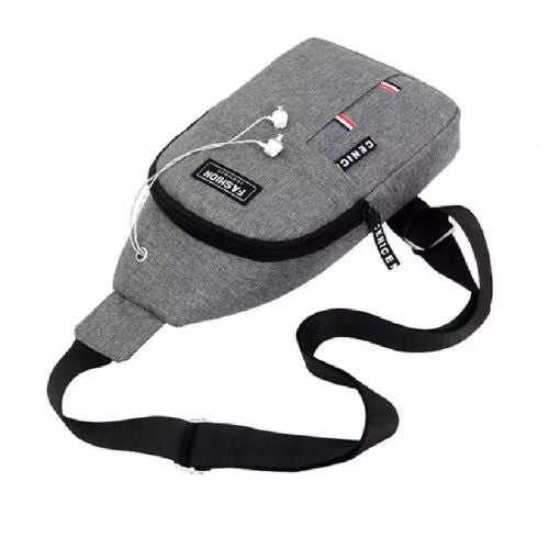 Bolsa Masculina Crossbody Impermeável com Vários Compartimentos Compacta e Funcional