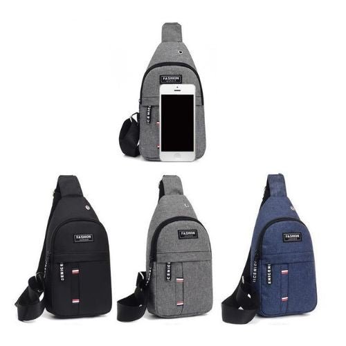 Bolsa Masculina Crossbody Impermeável com Vários Compartimentos Compacta e Funcional