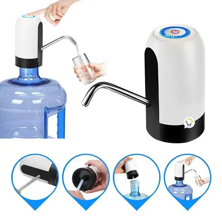 Bomba Elétrica para Galão de Água Dispensador Universal com Carregamento USB