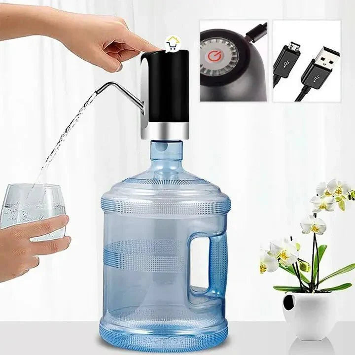 Bomba Elétrica para Galão de Água Dispensador Universal com Carregamento USB