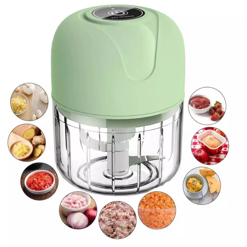Mini Processador Elétrico Moedor de Alimentos Portátil