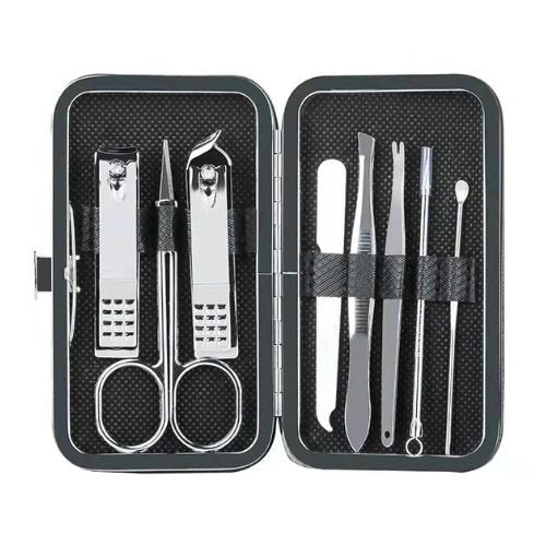 Conjunto de Manicure Cortador de Unhas Kit com 8 Peças