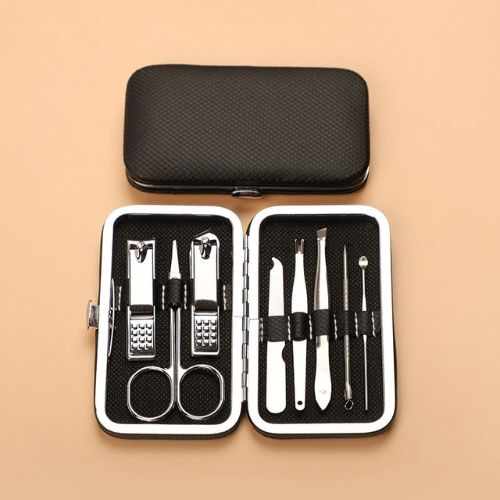 Conjunto de Manicure Cortador de Unhas Kit com 8 Peças