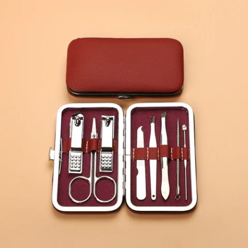 Conjunto de Manicure Cortador de Unhas Kit com 8 Peças