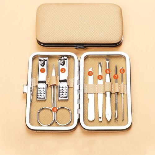 Conjunto de Manicure Cortador de Unhas Kit com 8 Peças