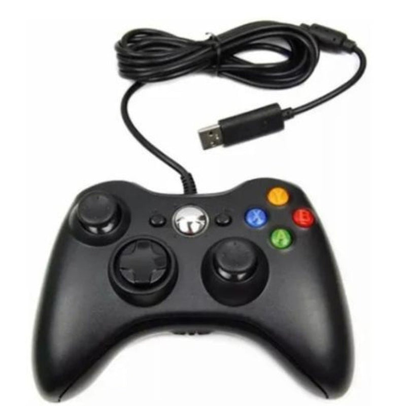 Controle Com Fio Compatível Para Xbox 360 e PC 2 em 1