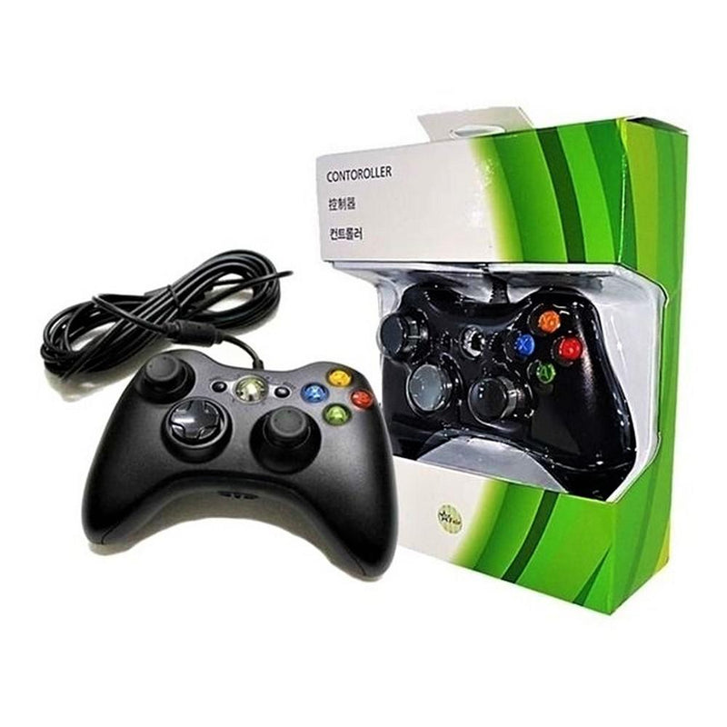 Controle Com Fio Compatível Para Xbox 360 e PC 2 em 1
