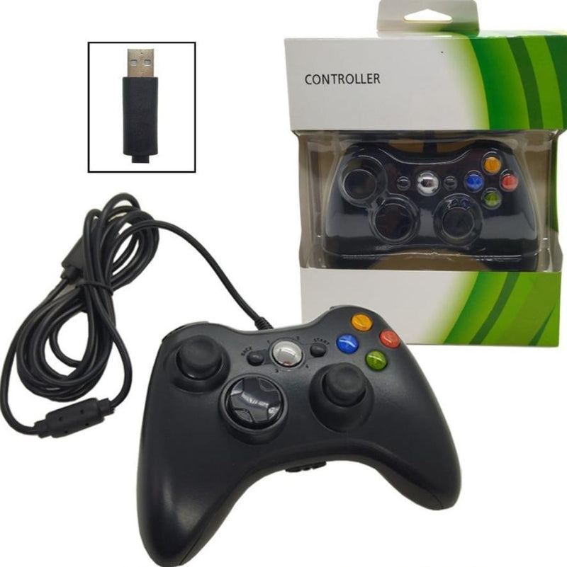 Controle Com Fio Compatível Para Xbox 360 e PC 2 em 1