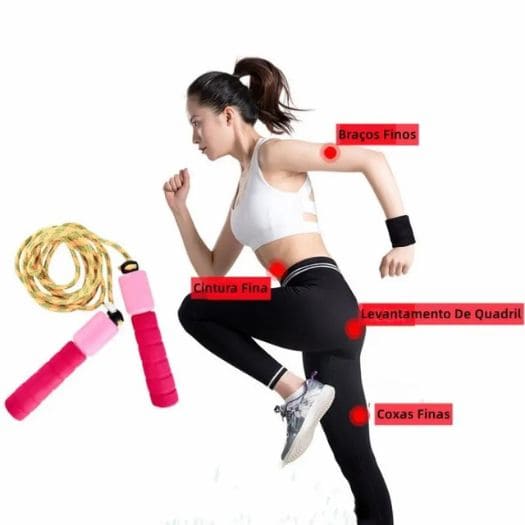 Corda de Pular com Rolamento e Contador para Crossfit Fitness Profissional