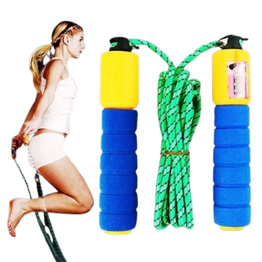 Corda de Pular com Rolamento e Contador para Crossfit Fitness Profissional