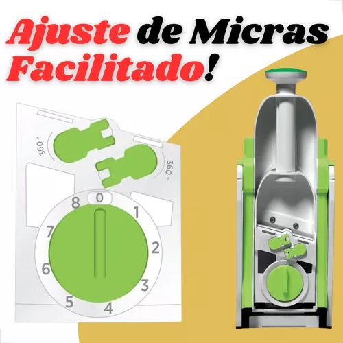 Cortador e Fatiador Ajustável 5 em 1 Seguro e Fácil de Usar para Legumes e Vegetais