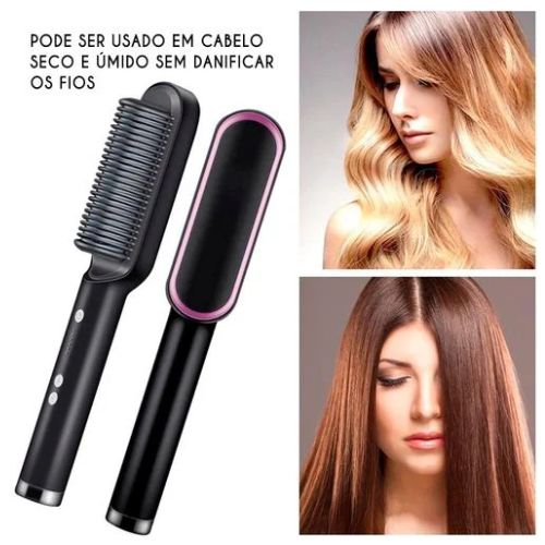 Escova Elétrica 2 em 1 Secadora e Modeladora de Cabelo Bivolt