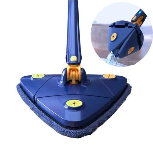 Esfregão Triangular Mop De Limpeza Ajustável Giratório 360°