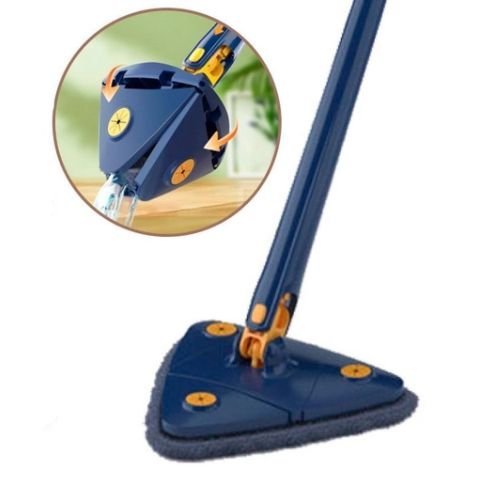 Esfregão Triangular Mop De Limpeza Ajustável Giratório 360°
