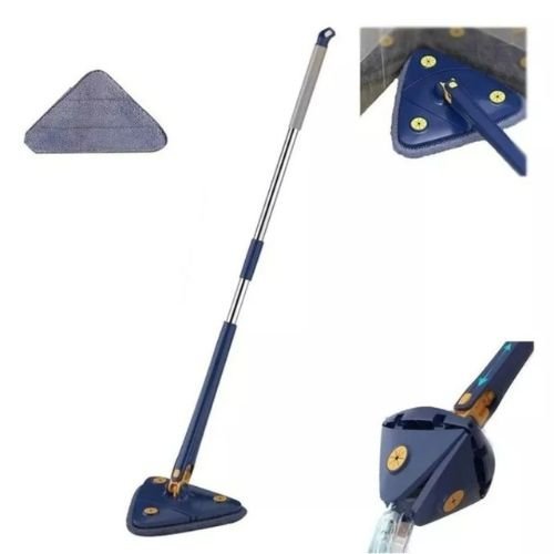 Esfregão Triangular Mop De Limpeza Ajustável Giratório 360°