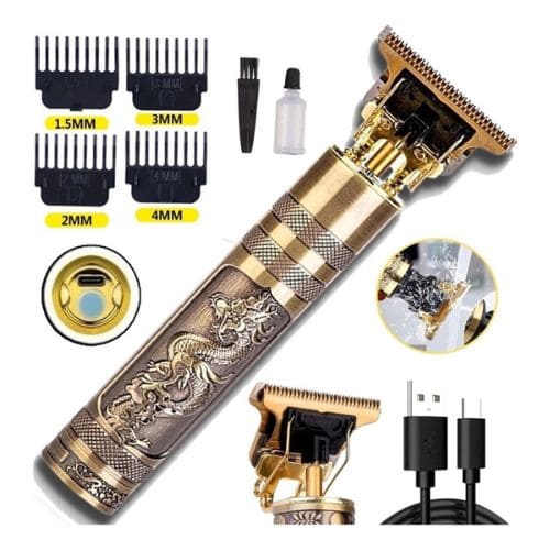 Máquina de Cortar Cabelo e Barba Recarregável de Alta Precisão