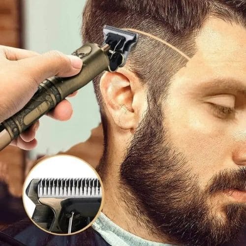 Máquina de Cortar Cabelo e Barba Recarregável de Alta Precisão