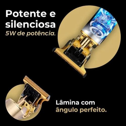 Máquina de Cortar Cabelo e Barba Recarregável de Alta Precisão