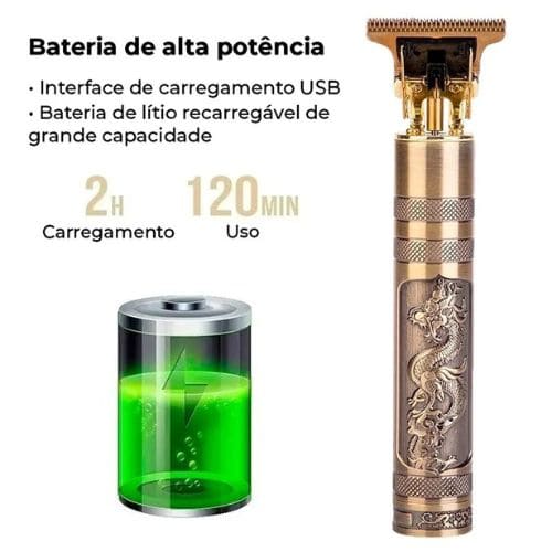 Máquina de Cortar Cabelo e Barba Recarregável de Alta Precisão