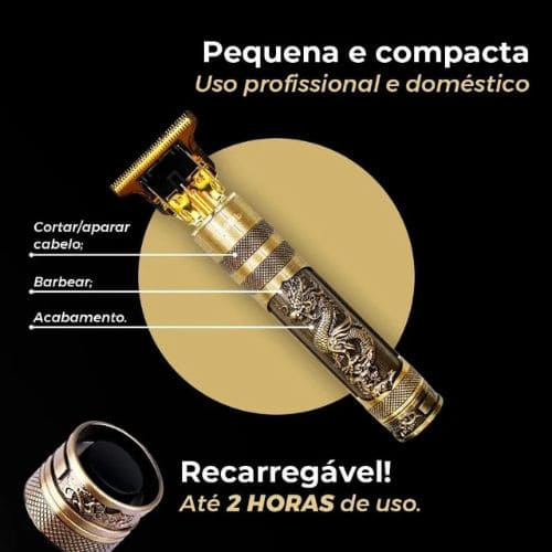 Máquina de Cortar Cabelo e Barba Recarregável de Alta Precisão