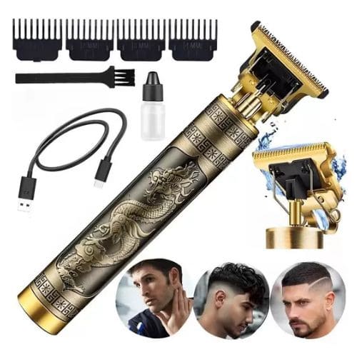 Máquina de Cortar Cabelo e Barba Recarregável de Alta Precisão