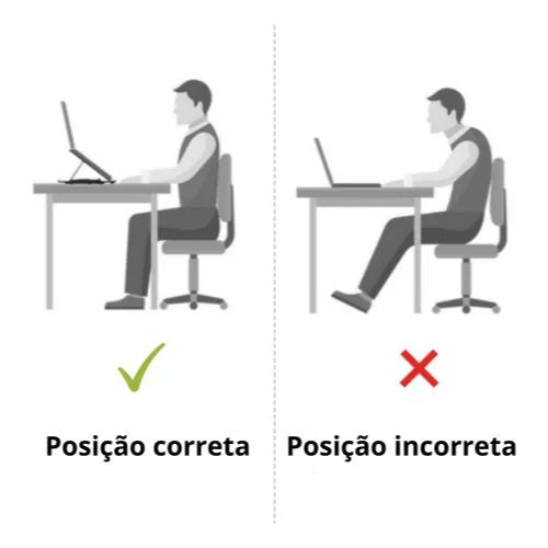 Suporte para Notebook com Base Regulável Postura Correta Home Office