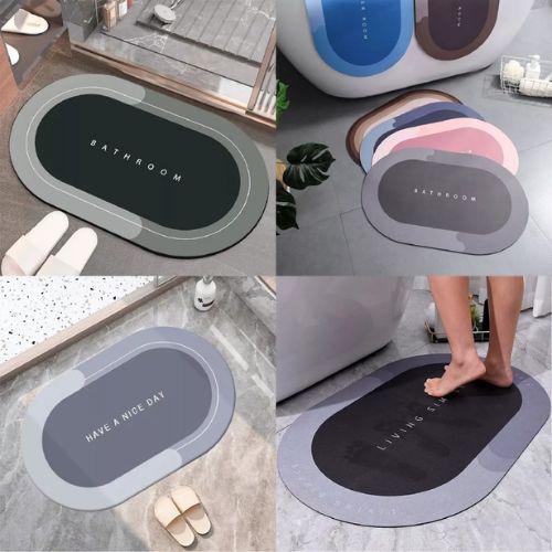 Tapete para Banheiro de Secagem Rápida Super Absorvente 38x58cm